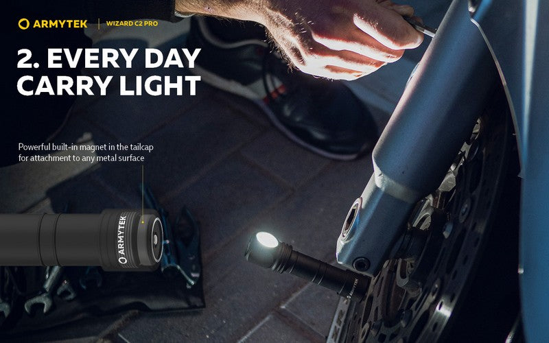 ArmyTek Wizard C2 Pro Magnet Warm LED Lampe portative avec support  magnétique à batterie 2500 lm 4800 h 65 g - Conrad Electronic France