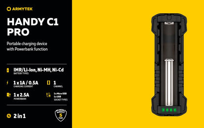 Chargeur Handy C1 Pro – PowerBank – Li-ion, IMR, Ni-Mh