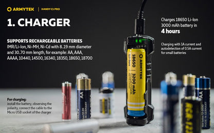 Chargeur Handy C1 Pro – PowerBank – Li-ion, IMR, Ni-Mh