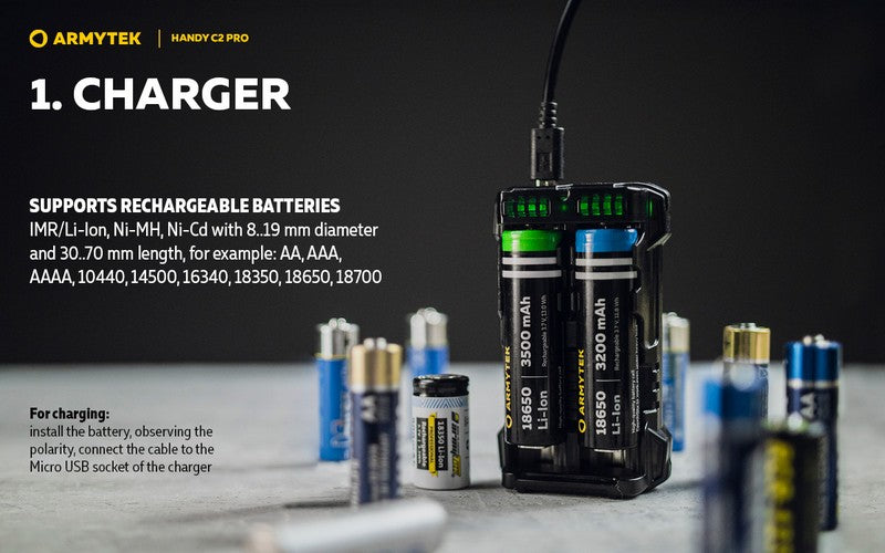 Chargeur Handy C2 Pro – Powerbank – Batteries Li-ion, IMR et Ni-Mh