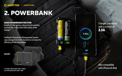 Chargeur Handy C2 Pro – Powerbank – Batteries Li-ion, IMR et Ni-Mh