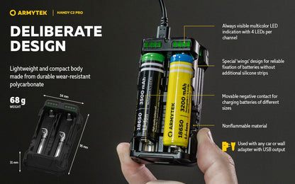 Chargeur Handy C2 Pro – Powerbank – Batteries Li-ion, IMR et Ni-Mh