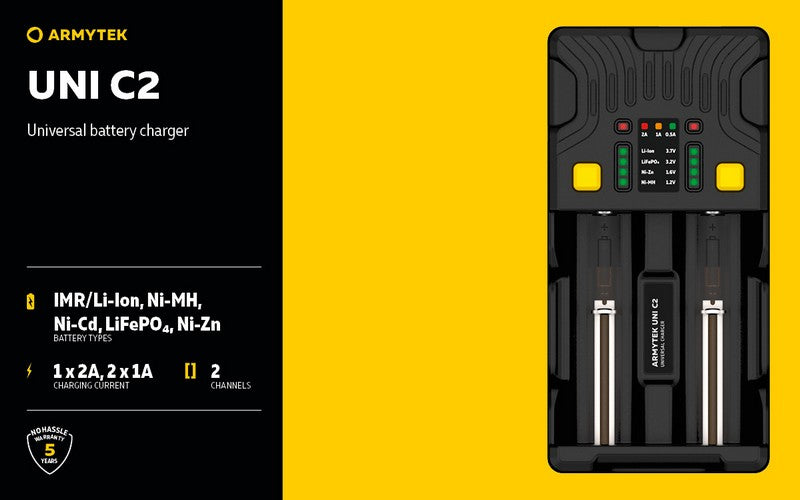 Chargeur Uni C2 – Batteries Li-ion, IMR, Li-FePO4, Ni-MH, Ni-Cd