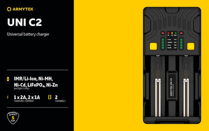Chargeur Uni C2 – Batteries Li-ion, IMR, Li-FePO4, Ni-MH, Ni-Cd