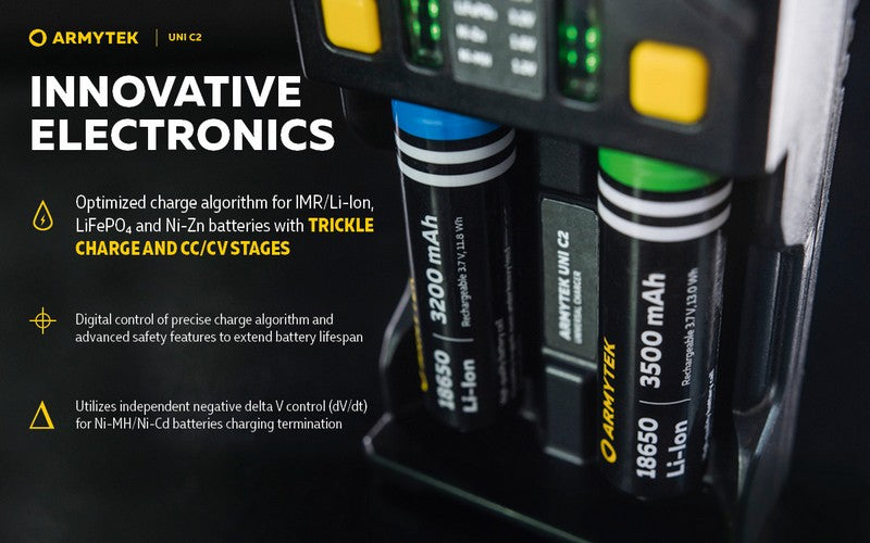 Chargeur Uni C2 – Batteries Li-ion, IMR, Li-FePO4, Ni-MH, Ni-Cd