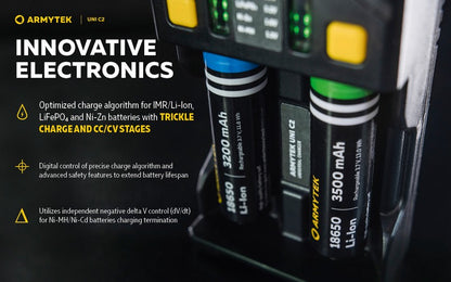 Chargeur Uni C2 – Batteries Li-ion, IMR, Li-FePO4, Ni-MH, Ni-Cd
