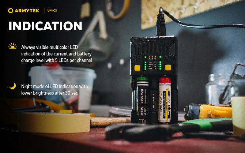 Chargeur Uni C2 – Batteries Li-ion, IMR, Li-FePO4, Ni-MH, Ni-Cd