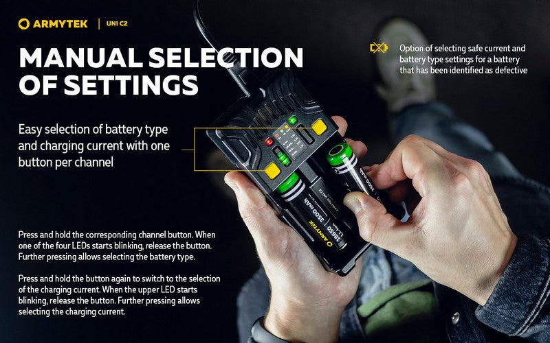 Chargeur Uni C2 – Batteries Li-ion, IMR, Li-FePO4, Ni-MH, Ni-Cd