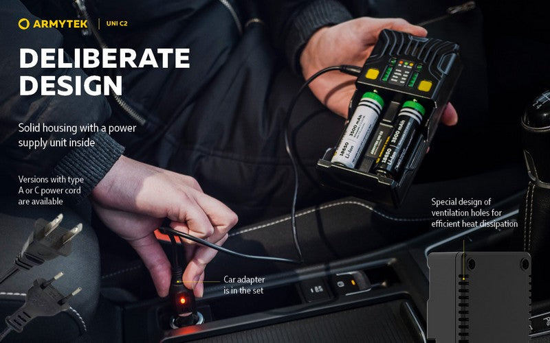 Chargeur Uni C2 – Batteries Li-ion, IMR, Li-FePO4, Ni-MH, Ni-Cd