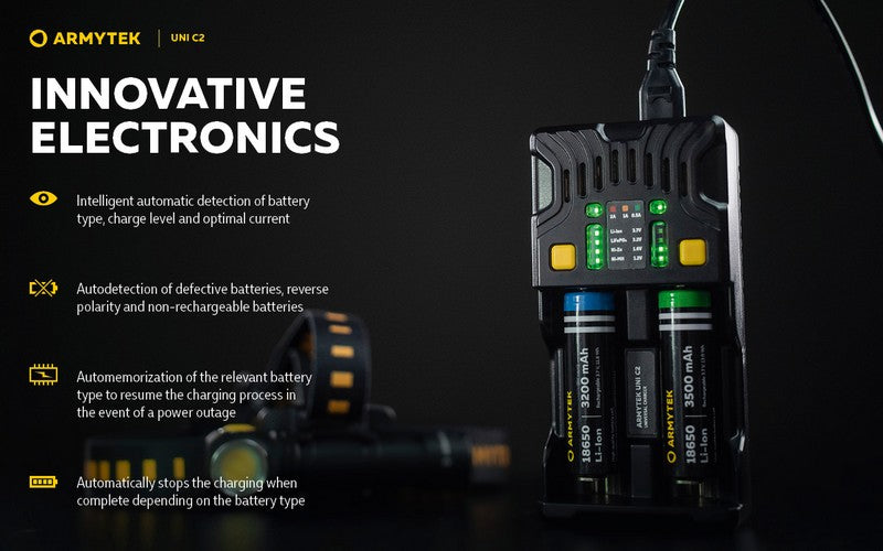 Chargeur Uni C2 – Batteries Li-ion, IMR, Li-FePO4, Ni-MH, Ni-Cd