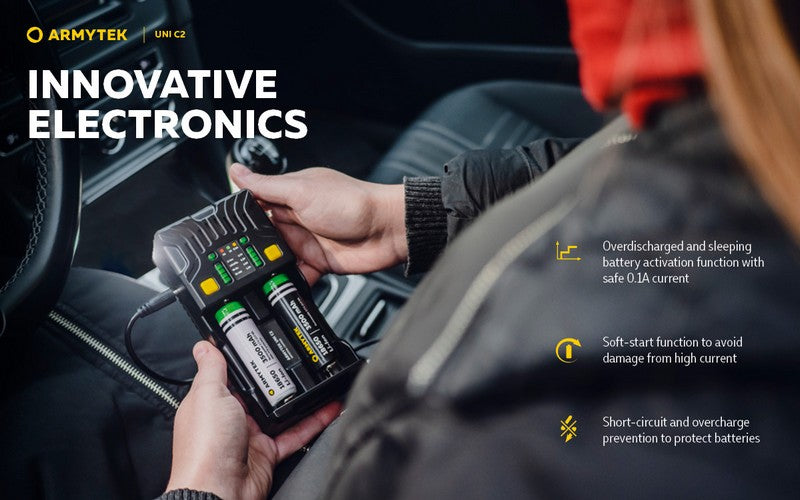 Chargeur Uni C2 – Batteries Li-ion, IMR, Li-FePO4, Ni-MH, Ni-Cd
