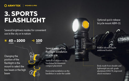 Wizard C1 Pro Magnet USB – 1000/930 Lumens