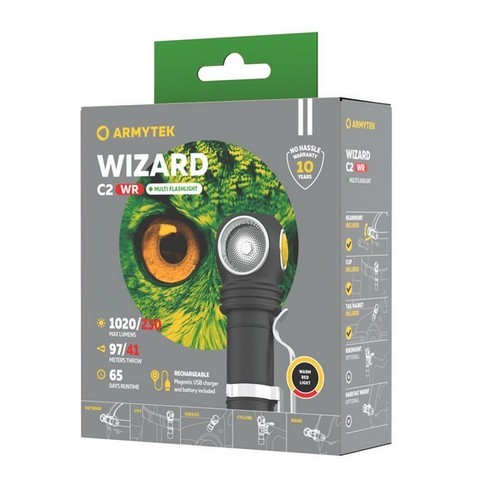 Wizard C2 WR Magnet USB – 1100/1020 Lumens / 230 Lumens Rouge