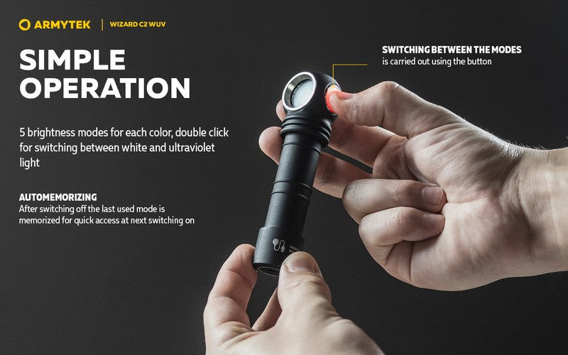 Lampe frontale Wizard C2 Pro Max White 4000lm - ARMYTEK F06701C | Leroy Lampe frontale Wizard C2 Pro Max White 4000lm - ARMYTEK F06701C | Leroy