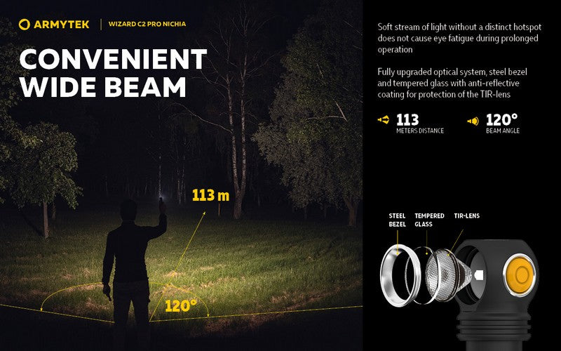 Wizard C2 Pro Nichia Magnet USB – 1600 Lumens