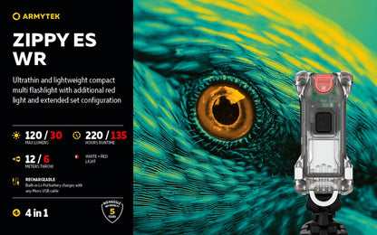Zippy ES WR – 120 Lumens Blanc / 30 Lumens Rouge