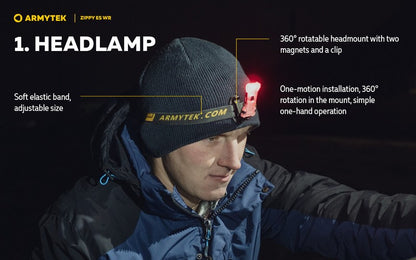 Zippy ES WR – 120 Lumens Blanc / 30 Lumens Rouge