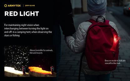 Zippy ES WR – 120 Lumens Blanc / 30 Lumens Rouge